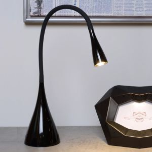 Lampada da scrivania moderna nera, Zozy, 3W, 3000K LED, controllo touch