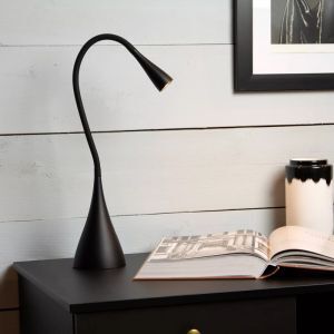 Lampada da scrivania moderna nera, Zozy, 3W, 3000K LED, dimmer in 3 fasi