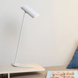Lampada da scrivania moderna bianca, Hester, con interruttore