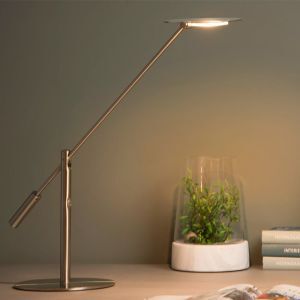Lampada da scrivania moderna cromata, Anselmo, 9W, 3000K LED, controllo touch