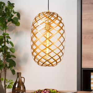 Lampada a sospensione moderna dorata, Wolfram