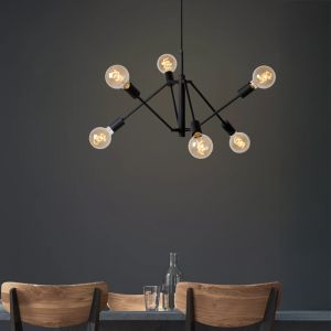 Lampada a sospensione moderna nera, Lester