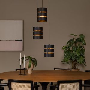 Lampada a sospensione moderna nera, Rosas
