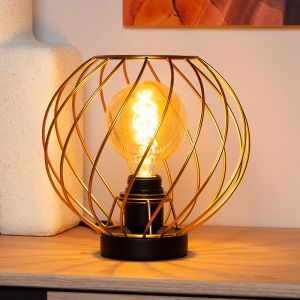 Lampada da tavolo classica in ottone, Danza, con interruttore