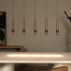 Lampada a sospensione moderna marrone, Margary, 4,2W, 2700K LED