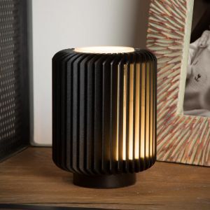 Lampada da tavolo moderna nera, Turbin, 5W, 3000K LED, con interruttore