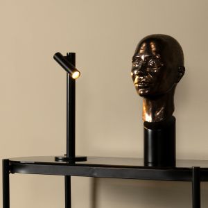 Lampada da tavolo ricaricabile moderna nera, Antrim, 2,2W, 2700K LED, IP54, controllo touch