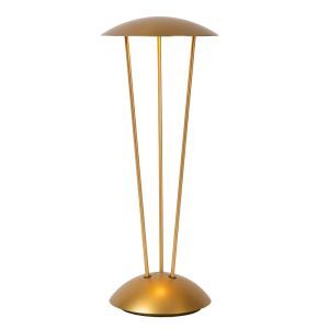 Lampada da tavolo da esterno ricaricabile moderna in ottone, Renee, 2,2W, 2700K LED, IP54, controllo touch