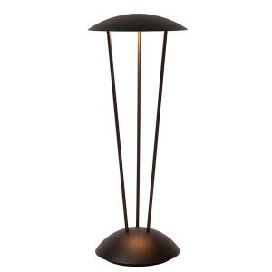 Lampada da tavolo da esterno ricaricabile moderna nera, Renee, 2,2W, 2700K LED, IP54, controllo touch