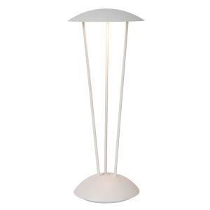 Lampada da tavolo da esterno ricaricabile moderna bianca, Renee, 2,2W, 2700K LED, IP54, controllo touch