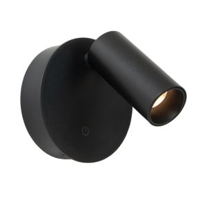 Applique ricaricabile moderna nera, Toni, 2W, 2700-4000K, controllo touch