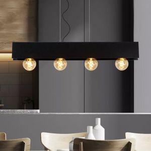 Lampada a sospensione industriale nera, Surtus