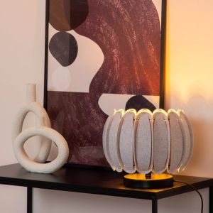 Lampada da tavolo moderna grigia, Spencer, con interruttore