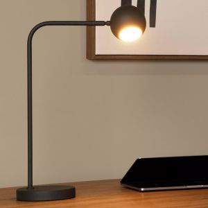 Lampada da tavolo ricaricabile moderna nera, Comet, 3W, 2700K LED, controllo touch