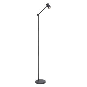 Lampada da terra ricaricabile moderna nera, Tipik, 3W, 2700K LED, controllo touch