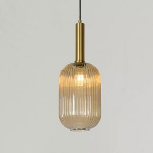Lampada a sospensione retrò ambrata, Maloto