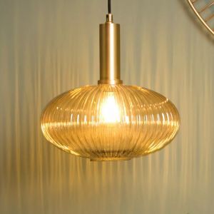 Lampada a sospensione retrò ambrata, Maloto