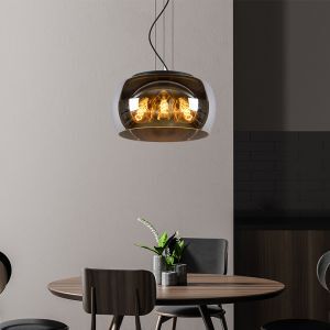 Lampada a sospensione moderna grigia, Olivia