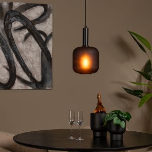 Lampada a sospensione moderna nera, Eloise