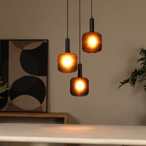 Lampada a sospensione moderna nera, Eloise