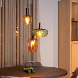 Lampada a sospensione retrò multicolore, Ilona