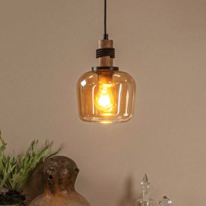 Lampada a sospensione retrò ambrata, Ilona