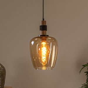Lampada a sospensione retrò ambrata, Ilona