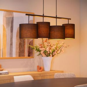 Lampada a sospensione rustica nera, Maya