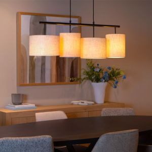 Lampada a sospensione rustica beige, Maya