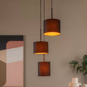 Lampada a sospensione rustica nera, Maya