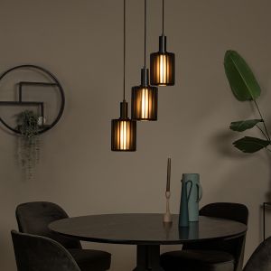 Lampada a sospensione moderna nera, Lambres