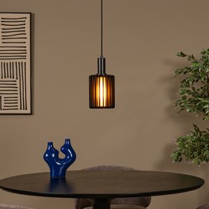 Lampada a sospensione moderna nera, Lambres