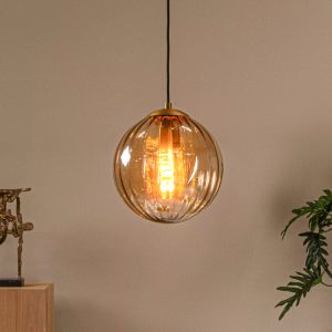 Lampada a sospensione retrò ambrata, Monsaraz