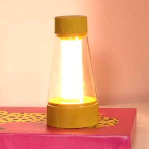 Lampada da tavolo da esterno ricaricabile moderna gialla, Lorali, 1,2W, 2700K LED, IP44, controllo touch