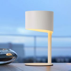 Lampada da tavolo moderna bianca, Knulle, con interruttore
