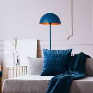 Lampada da terra moderna blu, Siemon, con interruttore