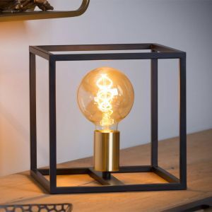 Lampada da tavolo moderna dorata, Ruben, con interruttore