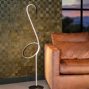Lampada da terra moderna nera, Flamingo, 14W, RGB LED, con telecomando