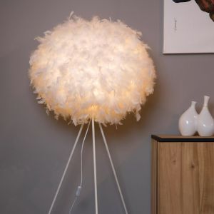 Lampada da terra moderna bianca, Goosy, con interruttore