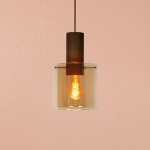 Lampada a sospensione vintage ambrata, Toledo