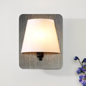 Applique da parete in legno grigia, Idaho, con interruttore