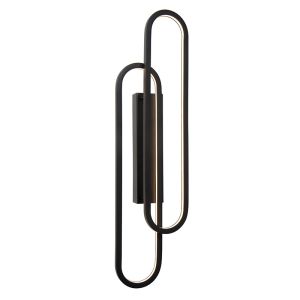 Applique da parete moderna nera, Thelma, 33W, dim to warm LED