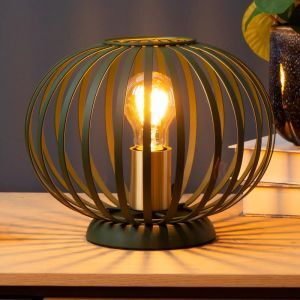 Lampada da tavolo moderna verde, Manuela, con interruttore