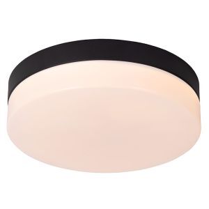 Lampada da soffitto da bagno nera in plastica, Biskit, 12W, 2700K LED, IP44
