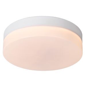 Lampada da soffitto da bagno bianca in plastica, Biskit, 12W, 2700K LED, IP44