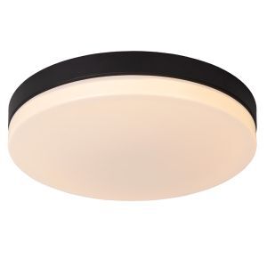 Lampada da soffitto da bagno nera in plastica, Biskit, 36W, 2700K LED, IP44