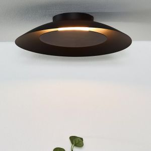 Plafoniera moderna nera, Foskal, 12W, 2700K LED