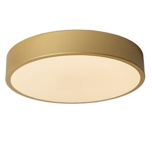 Plafoniera moderna dorata, Unar, 18W, 2700K LED, dimmer in 3 fasi