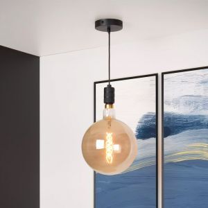 Lampade a sospensione per tavolo da pranzo classica nera, Jova