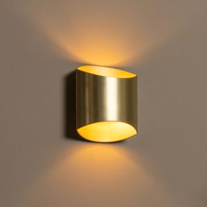 Lampada da parete up down moderna in ottone, Diletta
